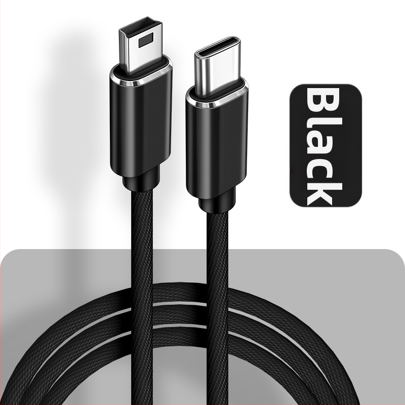 OTG USB-C dátový kábel s koncovkami Mini USB na Type-C a T-Port, samec-samec, Digital Fox