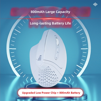 Κάθετος ασύρματος ποντίκι με Bluetooth + 2.4G διπλού τρόπου, αθόρυβη λειτουργία, 5600 DPI, 6 κουμπιά, επαναφορτιζόμενο