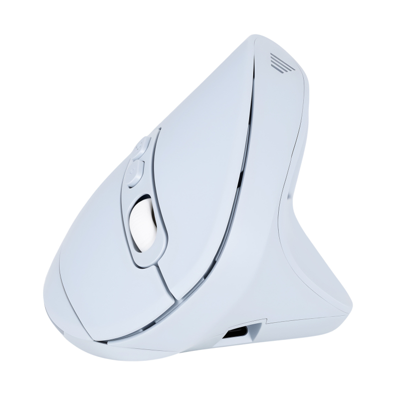 Κάθετος ασύρματος ποντίκι με Bluetooth + 2.4G διπλού τρόπου, αθόρυβη λειτουργία, 5600 DPI, 6 κουμπιά, επαναφορτιζόμενο