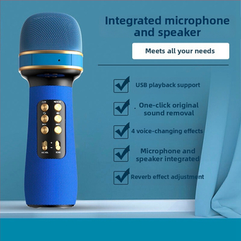 Bluetooth karaoke mikrofon s ugrađenim zvučnikom, model WS-898, Bluetooth 5.0, ugrađena baterija 1000–1200 mAh, frekvencijski odziv 100 Hz–20 kHz, izlazna snaga 5W