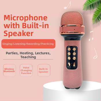 Bluetooth karaoke mikrofon s ugrađenim zvučnikom, model WS-898, Bluetooth 5.0, ugrađena baterija 1000–1200 mAh, frekvencijski odziv 100 Hz–20 kHz, izlazna snaga 5W