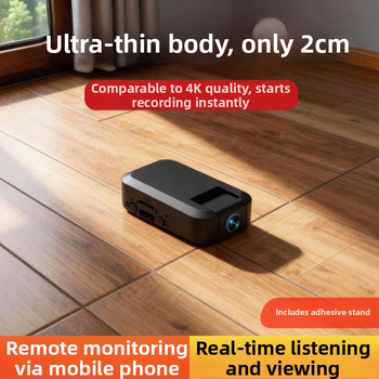 Mini Wi‑Fi kamera otthoni megfigyeléshez, 1080P, széles látószögű lencse, TF-kártya támogatás, éjszakai látás, mozgásérzlelés értesítésekkel