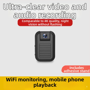 Mini Wi‑Fi kamera otthoni megfigyeléshez, 1080P, széles látószögű lencse, TF-kártya támogatás, éjszakai látás, mozgásérzlelés értesítésekkel