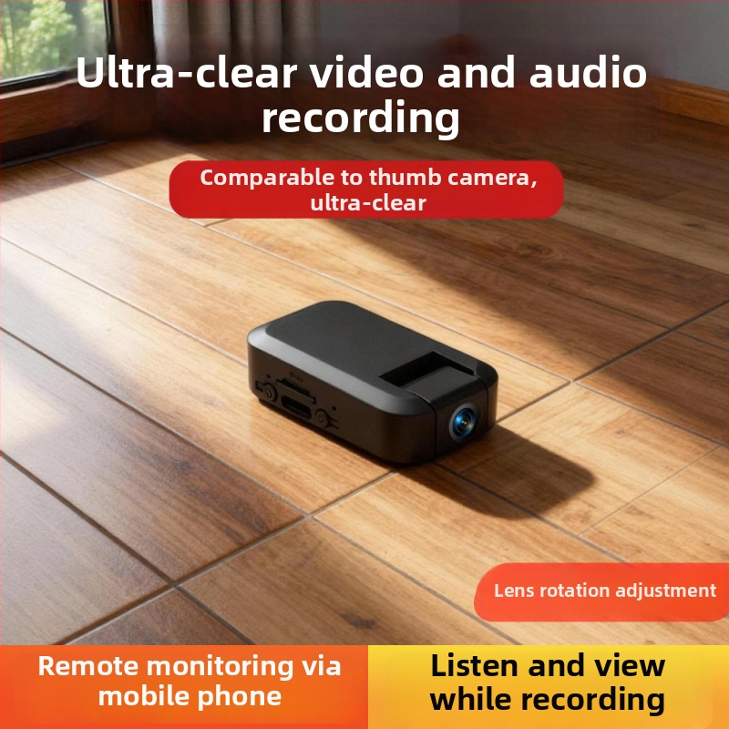 Mini Wi‑Fi kamera otthoni megfigyeléshez, 1080P, széles látószögű lencse, TF-kártya támogatás, éjszakai látás, mozgásérzlelés értesítésekkel