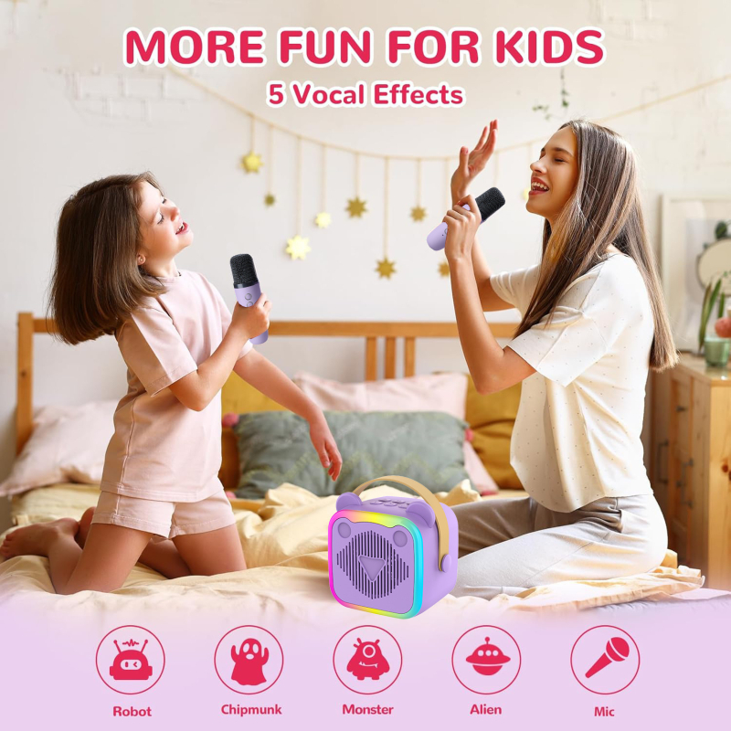 Karaoke Bluetooth K10 zvučnik s mikrofonom, 5W, Bluetooth 5.3, 100Hz–20kHz, ugrađena baterija 800–1000mAh, domet 5 m