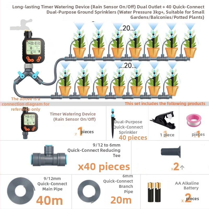 Upravljač navodnjavanja vrta s mikro raspršivanjem, brzi spoj, LONTANO Giclee serija, PE materijal