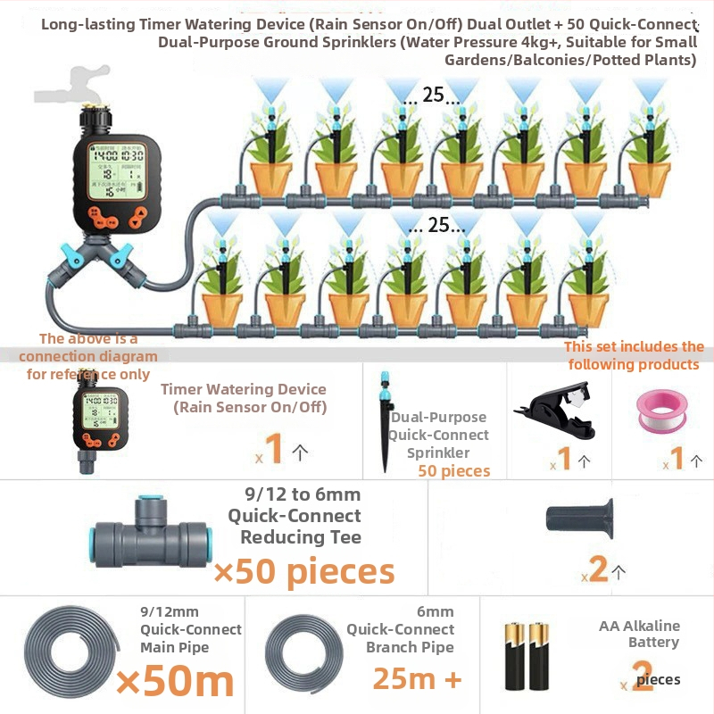 Upravljač navodnjavanja vrta s mikro raspršivanjem, brzi spoj, LONTANO Giclee serija, PE materijal