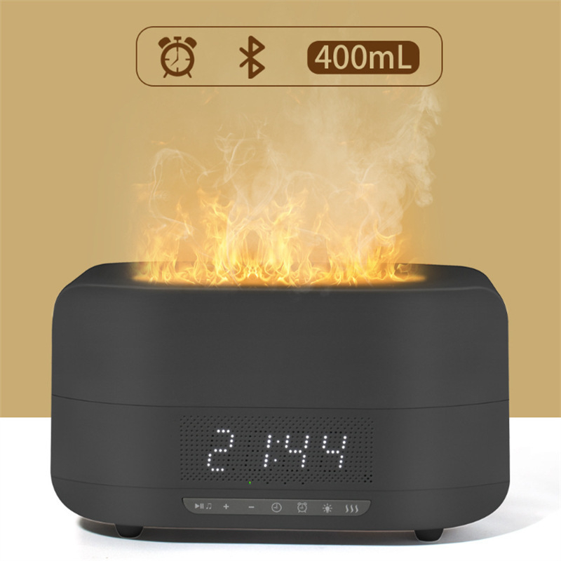 Nordijski minimalistički Bluetooth difuzor s plamenom, zvučnikom i ambijentalnim svjetlom, Bluetooth 3.0, 5W, IPX2, domet 10 m, slot za karticu