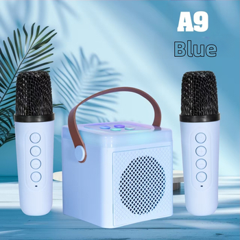 Šarena karaoke zvučnik Bluetooth, ugrađena baterija, dvostruki mikrofon za djecu, sve-u-jednom kućni karaoke sustav zvuka