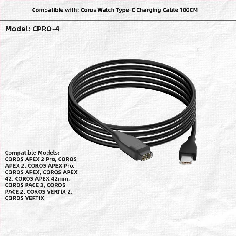 Type-C nabíjací kábel pre COROS Pace 2, Pace 3, Pro 1 a Apex Pro – Star Technology