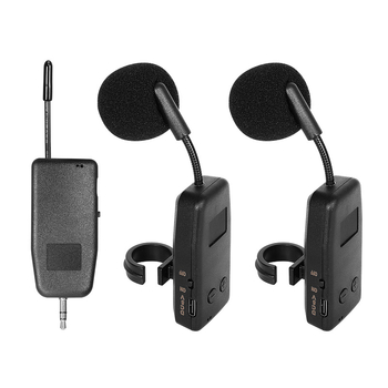 Microfon-pickup pentru instrumente muzicale – baterie încorporată 300–500 mAh; răspuns în frecvență 100 Hz–20 kHz; SNR ≥70 dB; autonomie >12 h; alimentare 5 V