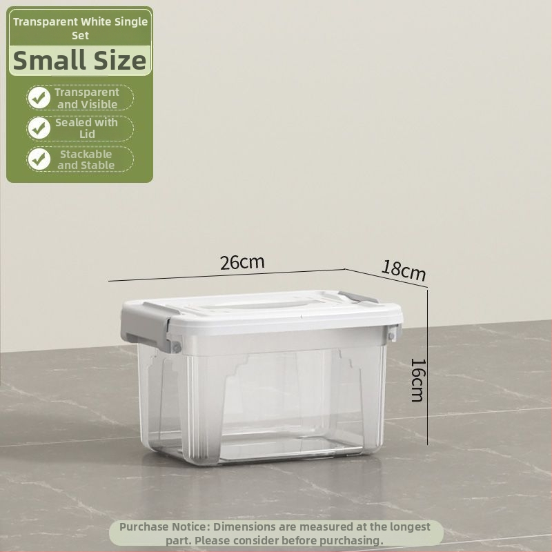 Διαφανές δοχείο αποθήκευσης, χωρητικότητα 30–40 L, πλαστικό PP, με καπάκι και χερούλι, κατάλληλο για ρούχα, παιχνίδια και σνακ