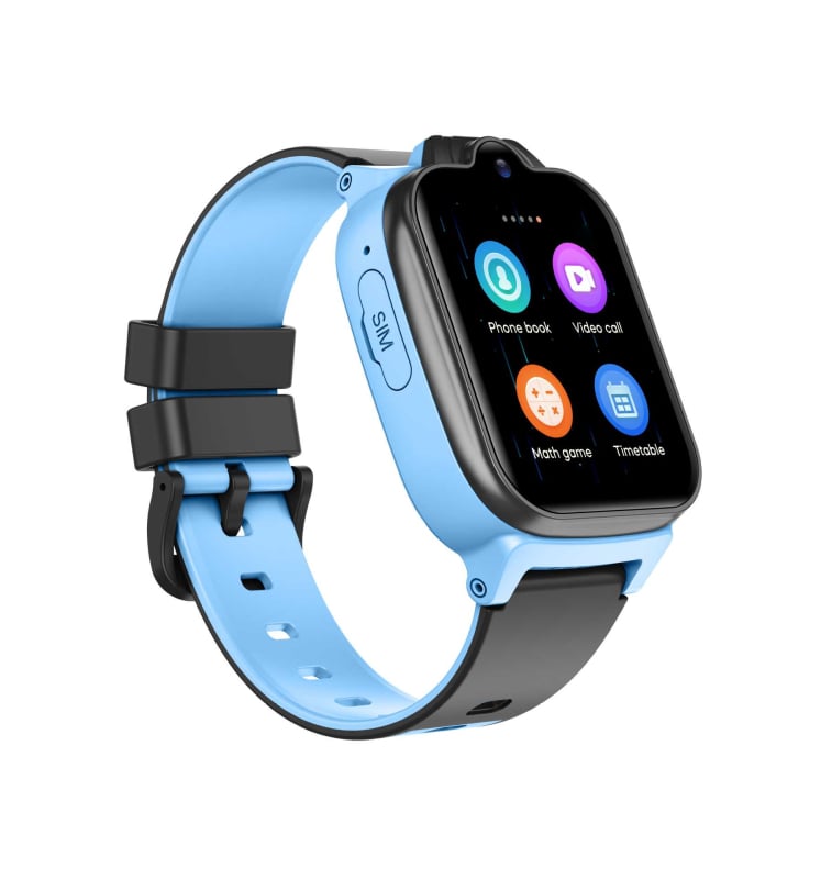 Gyerekeknek szóló okosóra 4G kapcsolattal, vízálló, 1,3 MP kamera, 700 mAh akkumulátor, szilikon tokkal — modell K15pth