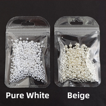 Μαργαριτάρια για μανικιούρ, στρογγυλά, μη πορώδη, υλικό: διοξείδιο του αλουμινίου, βασική συσκευασία