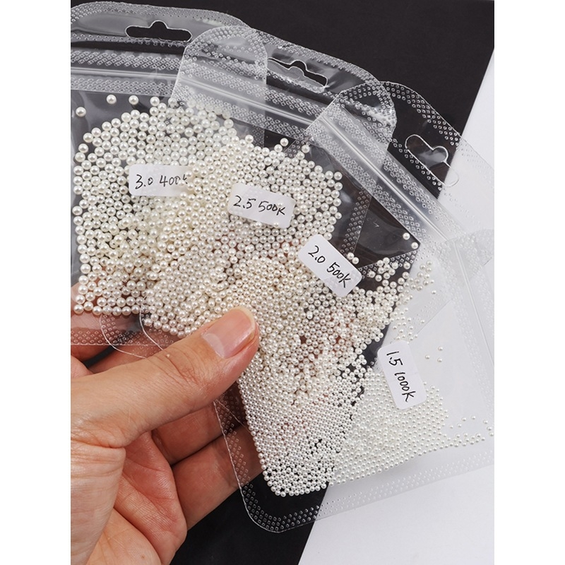 Μαργαριτάρια για μανικιούρ, στρογγυλά, μη πορώδη, υλικό: διοξείδιο του αλουμινίου, βασική συσκευασία