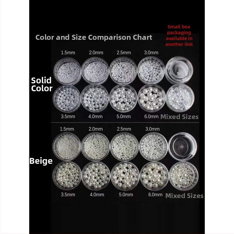 Μαργαριτάρια για μανικιούρ, στρογγυλά, μη πορώδη, υλικό: διοξείδιο του αλουμινίου, βασική συσκευασία