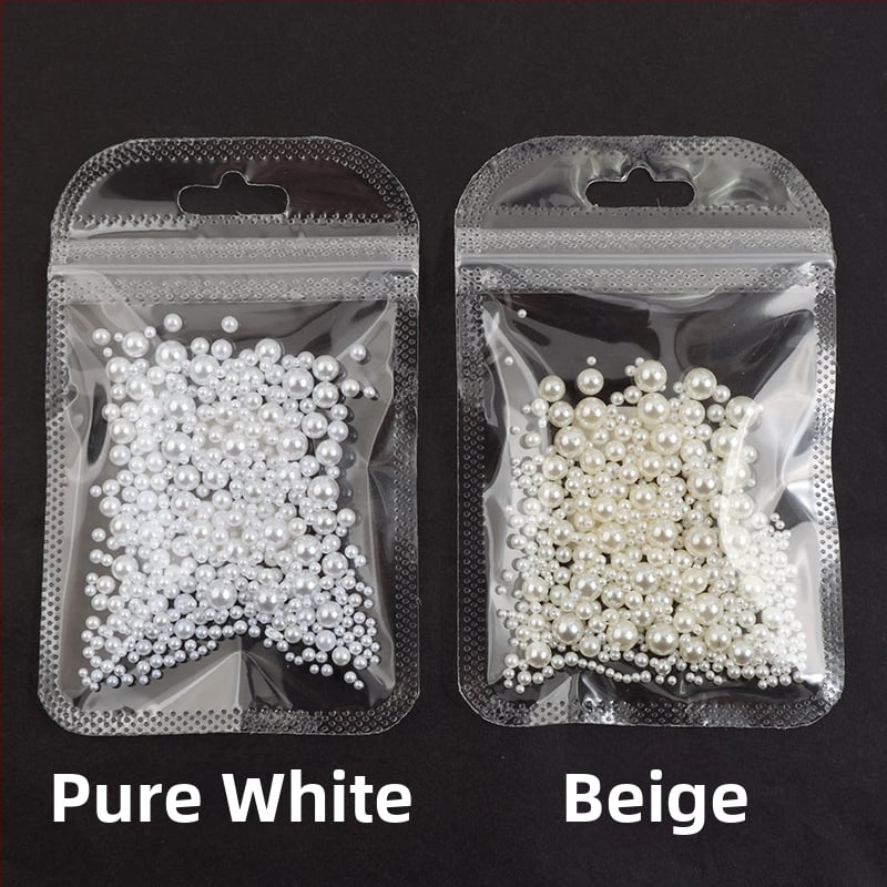 Μαργαριτάρια για μανικιούρ, στρογγυλά, μη πορώδη, υλικό: διοξείδιο του αλουμινίου, βασική συσκευασία