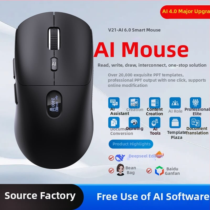 Οπτικό Ποντίκι V21, 2400dpi, 6 Κουμπιά, USB Διασύνδεση, Ασύρματο 2.4GHz έως 10 m