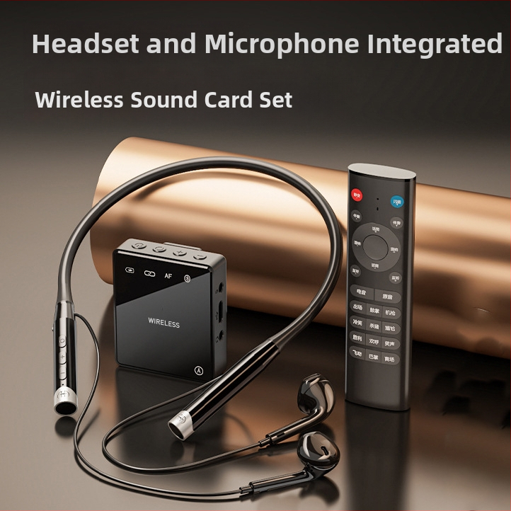 Zvuková karta pre živé vysielanie s integrovaným Bluetooth slúchadlom a inteligentnou redukciou šumu - Model T9P, Bluetooth 5.3, 20Hz-20kHz, SNR ≥70dB, výdrž batérie 6-8h