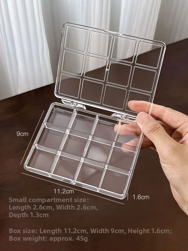 Japonského štýlu priehľadná akrylová krabička na manikúru s viacerými priehradkami pre stolné uloženie nástrojov a šperkov