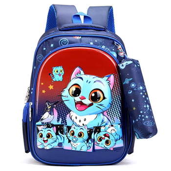 Ghiozdan pentru școala primară - ultra-ușor PU, respirabil, căptușeală poliester, Cartoon model, pentru clasele I–II