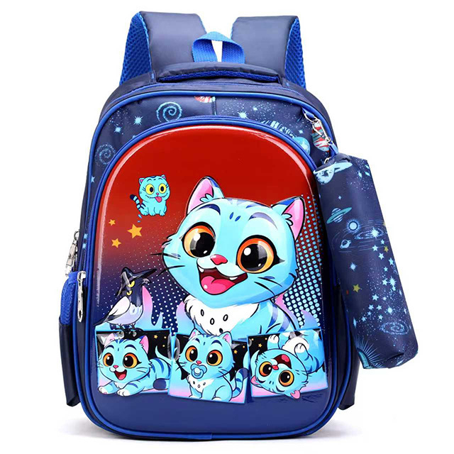 Ghiozdan pentru școala primară - ultra-ușor PU, respirabil, căptușeală poliester, Cartoon model, pentru clasele I–II