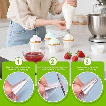 Set de 9 vârfuri de decorare din oțel inoxidabil 304, fără sudură, pentru decorarea torturilor și fursecurilor, vârf cu model de roză