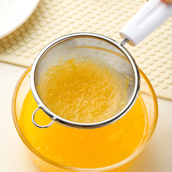 Sita de bucătărie din oțel inoxidabil 304, plasă ultra-fină, pentru filtrarea laptelui de soia și a sucurilor - anti-alunecare, protecție împotriva arsurilor, design minimalist modern