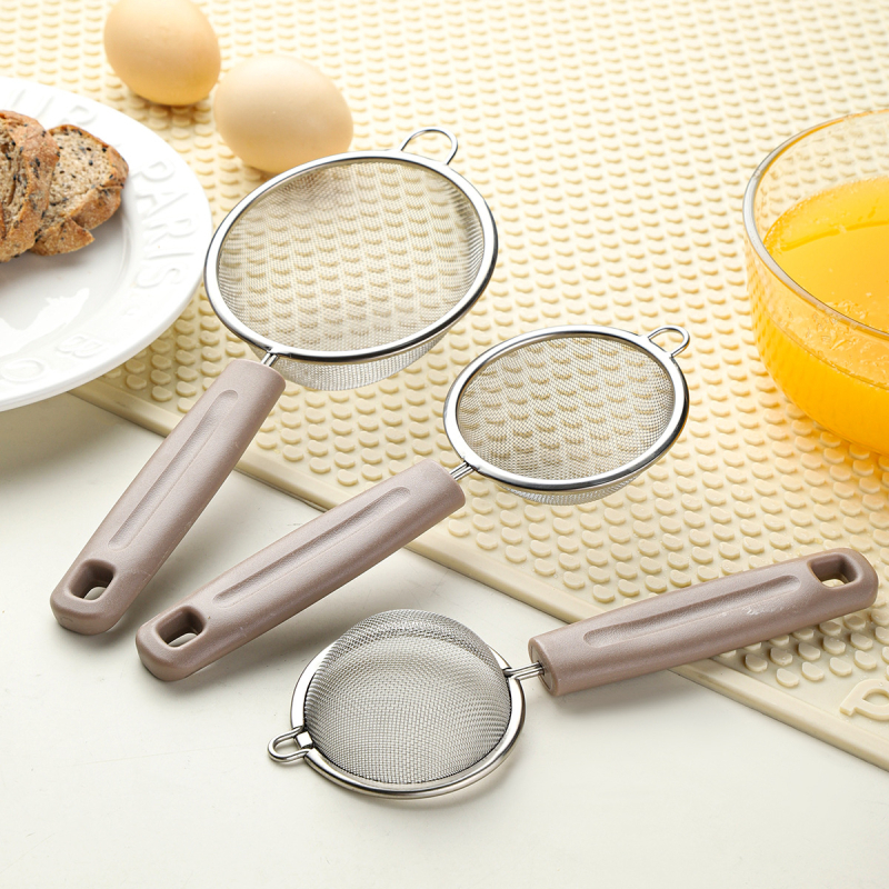 Sita de bucătărie din oțel inoxidabil 304, plasă ultra-fină, pentru filtrarea laptelui de soia și a sucurilor - anti-alunecare, protecție împotriva arsurilor, design minimalist modern