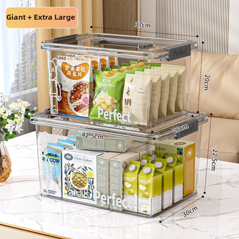 Διαφανές PET κουτί αποθήκευσης, φορητό και αδιάβροχο, με χωρητικότητα έως 5 L, για ρούχα, παιχνίδια, σνακ και βιβλία