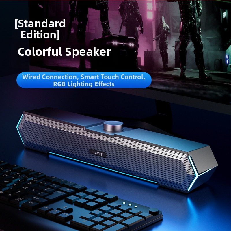 Stolne Bluetooth zvučnice za računalo, ukupna snaga 6W (3W×2), Bluetooth 5.0, 3,5 mm ulaz, frekvencijski raspon 60 Hz–15 kHz, SNR ≥70 dB