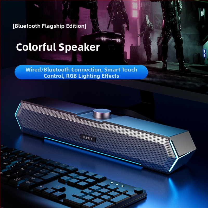 Stolne Bluetooth zvučnice za računalo, ukupna snaga 6W (3W×2), Bluetooth 5.0, 3,5 mm ulaz, frekvencijski raspon 60 Hz–15 kHz, SNR ≥70 dB