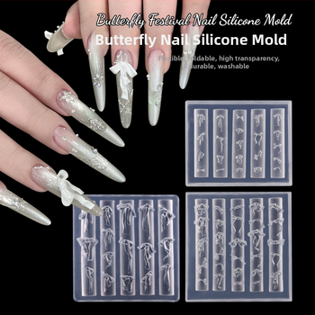 Zidivi 3D silikónová forma na manikúru, reliéfna mašlička motív, Ročník Koňa, 43,5 g