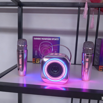 Boxă Bluetooth Karaoke All-in-One cu Microfon Wireless, Bluetooth 5.0, Baterie încorporată, 20 Hz–20 kHz, SNR ≥70 dB, 6 W