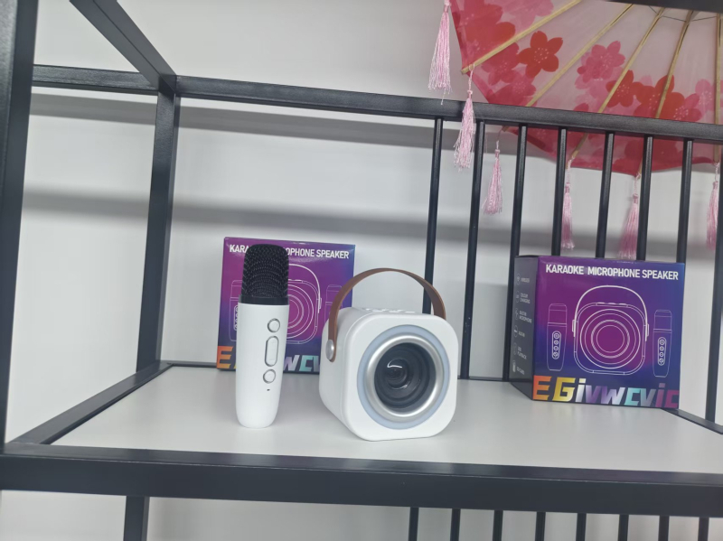 Boxă Bluetooth Karaoke All-in-One cu Microfon Wireless, Bluetooth 5.0, Baterie încorporată, 20 Hz–20 kHz, SNR ≥70 dB, 6 W