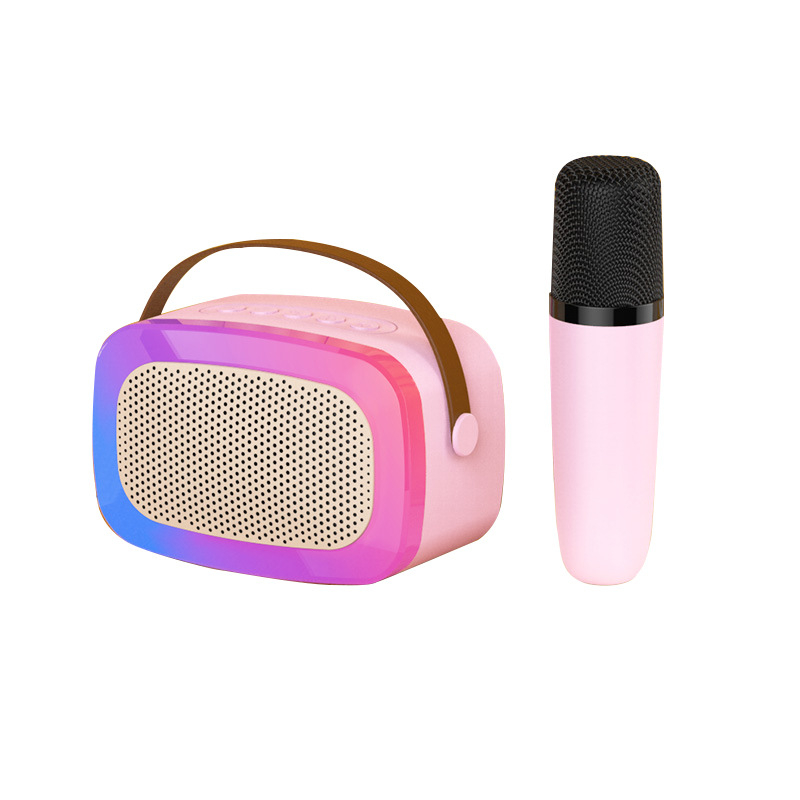 Kućni karaoke sustav sve-u-jednom Bluetooth zvučnik s bežičnim mikrofonom — Bluetooth 5.0, 5W, 100Hz-20kHz, SNR ≥85dB, domet 3 m