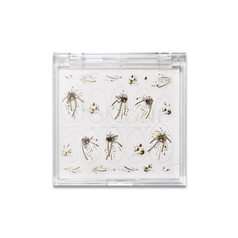 Tomoni Nakit za nokte od dijamanata – PET Materijal – Jednostavan Stil – Crtani Uzorak