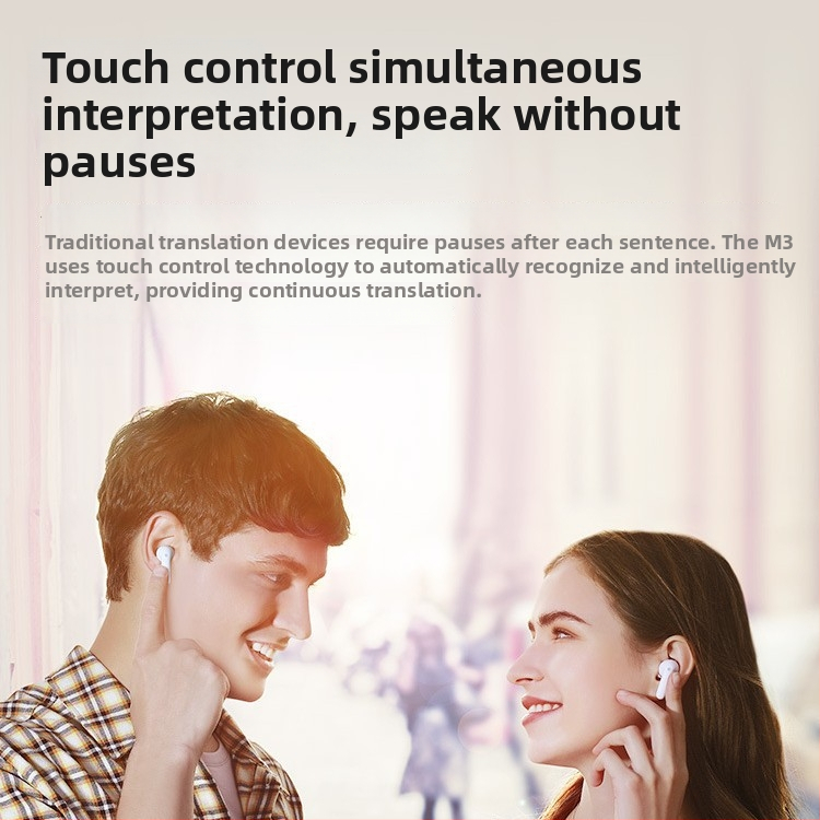 Timekettle M3 Travel Translator Earbuds – In-ear, Bluetooth, Wireless Earbuds, E-sports Gaming Štýl