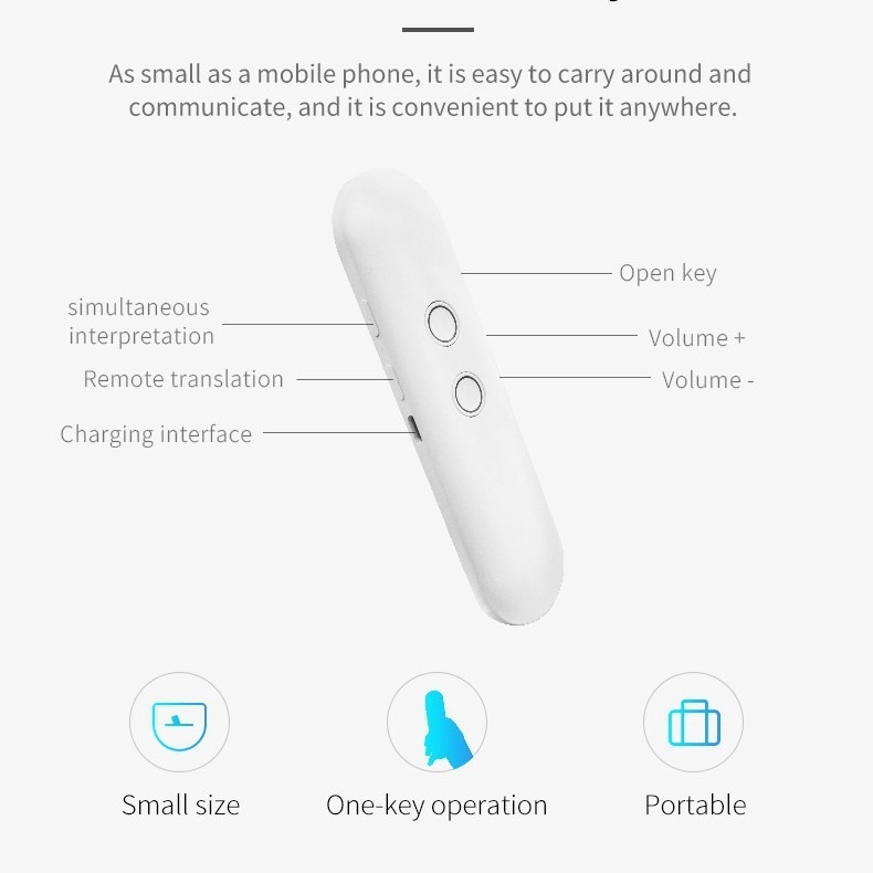 T4 Pametni Prevodni Olovka s AI Prevodom, Prevod Fotografija, Snimanje Prevoda, Suvremeni Prevod, Online Prevod za 131 Država, Bluetooth, Domet 10 m