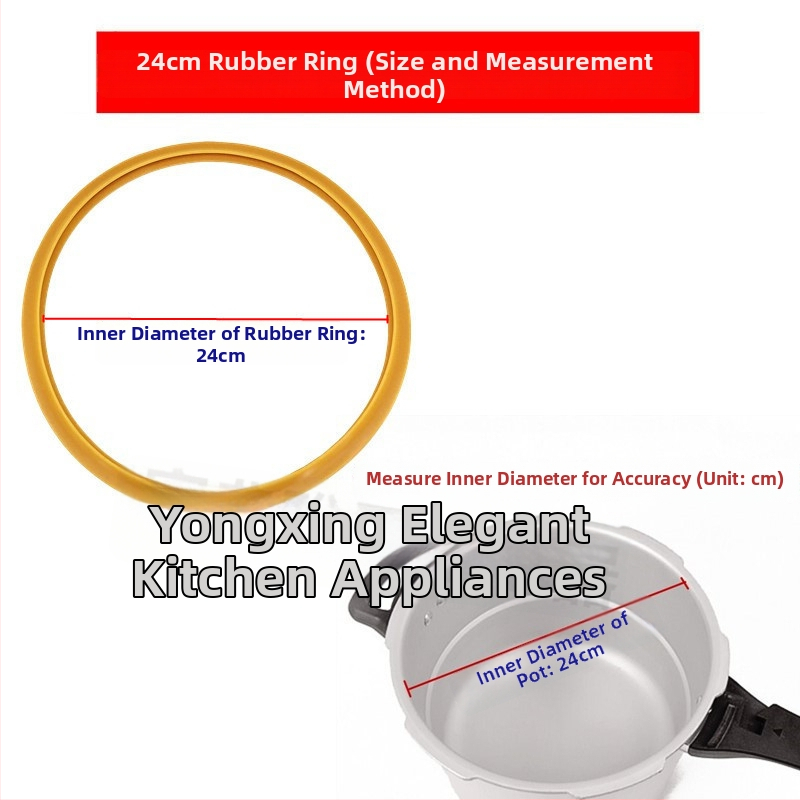 Univerzálny hliníkový tesniaci krúžok na tlakový hrniec, model 24, kompatibilný s hrncami s dvojitým dnom