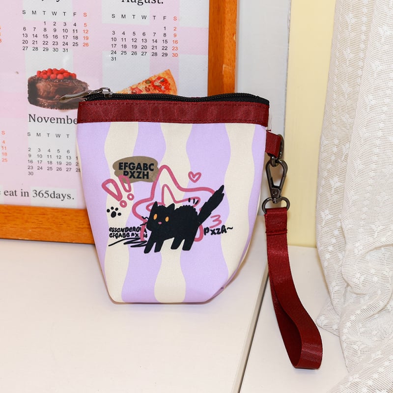 Leopárd mintás mini aprópénztárca Oxford anyagból, városi egyszerű stílus, vízálló, 2025 ősz