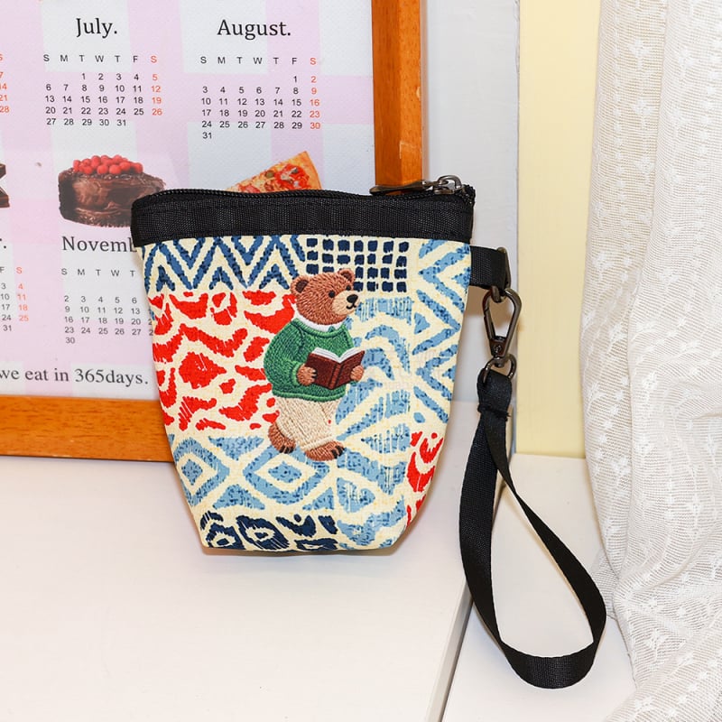 Leopárd mintás mini aprópénztárca Oxford anyagból, városi egyszerű stílus, vízálló, 2025 ősz