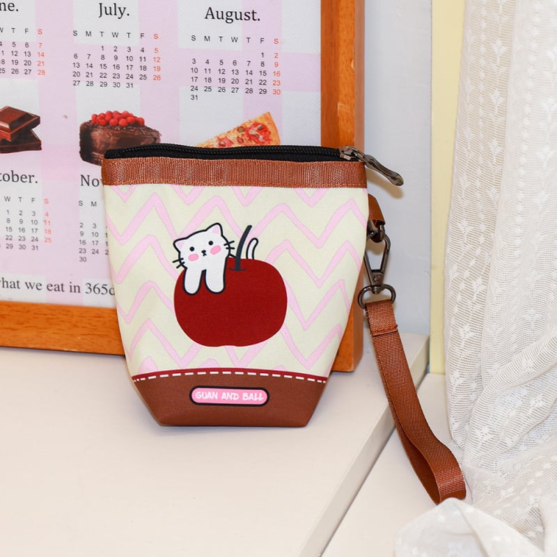 Leopárd mintás mini aprópénztárca Oxford anyagból, városi egyszerű stílus, vízálló, 2025 ősz