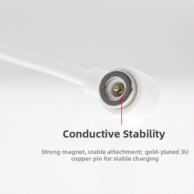 Magnetický nabíjací kábel s Pogopin magnetickým konektorom pre kozmetické prístroje a masážne prístroje (Rozhranie: magnetická sacia hlava; Model: ohýbaný magnetický sací kábel; Kód produktu: CX-014; Značka: Zero ao; Vhodné modely: kozmetické prístroje, ma