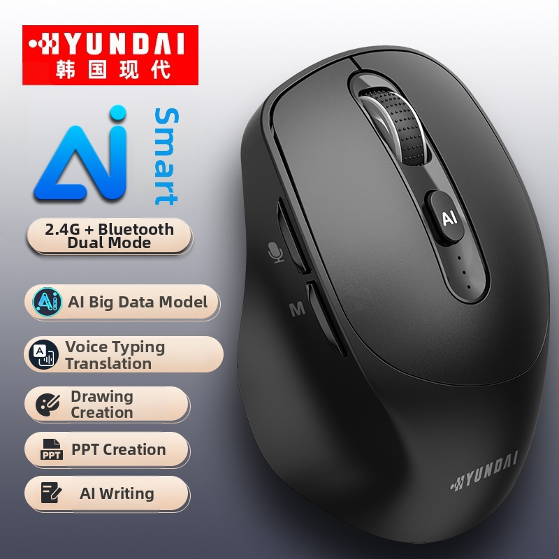 Ασύρματο ποντίκι 2,4G+Bluetooth, 1600dpi, 6 πλήκτρα, εργονομικός σχεδιασμός, επαναφορτιζόμενο