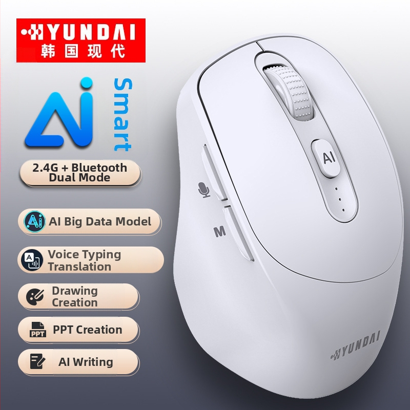 Ασύρματο ποντίκι 2,4G+Bluetooth, 1600dpi, 6 πλήκτρα, εργονομικός σχεδιασμός, επαναφορτιζόμενο