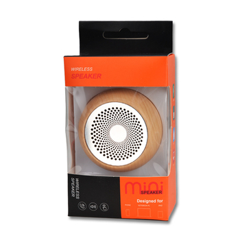 Boxa Bluetooth rotundă din lemn, Bluetooth 5.3, 3W, baterie încorporată 300-500 mAh, răspuns în frecvențe 20 Hz-20 kHz, IPX2