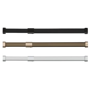 Bară telescopică pentru haine pentru garderob, din aliaj de aluminiu, model Type C, stil light luxury