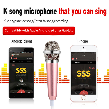 Karaoke mikrofon za mobitel s 3,5 mm priključkom – omjer signala i šuma ≥70 dB, snaga 0,05 W, bez baterije ugradnje, predstavljen 2015.