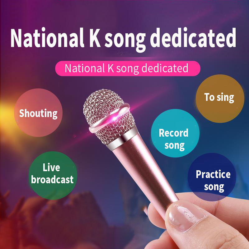 Karaoke mikrofon za mobitel s 3,5 mm priključkom – omjer signala i šuma ≥70 dB, snaga 0,05 W, bez baterije ugradnje, predstavljen 2015.